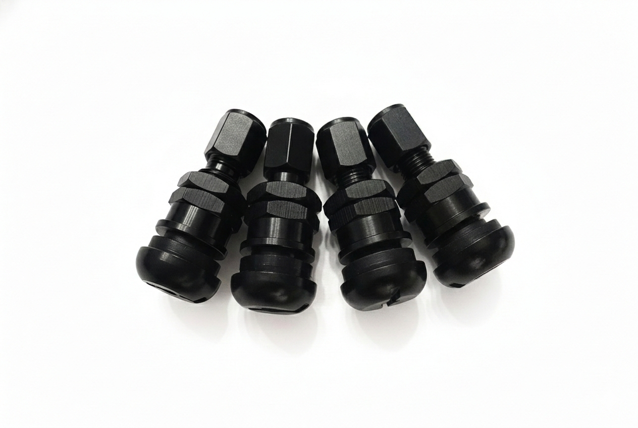 RAYS Valve Stems for TE37 (Set of 4) Choose from: Black / Silver / Red / Blue