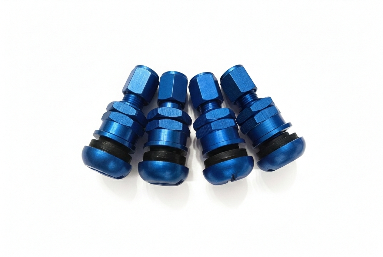 RAYS Valve Stems for TE37 (Set of 4) Choose from: Black / Silver / Red / Blue
