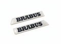BRABUS Logo G-class 464 Silver/Black FENDER BADGE EMBLEM Set Of 2 Pcs genuine