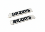 BRABUS Logo G-class 464 Silver/Black FENDER BADGE EMBLEM Set Of 2 Pcs genuine