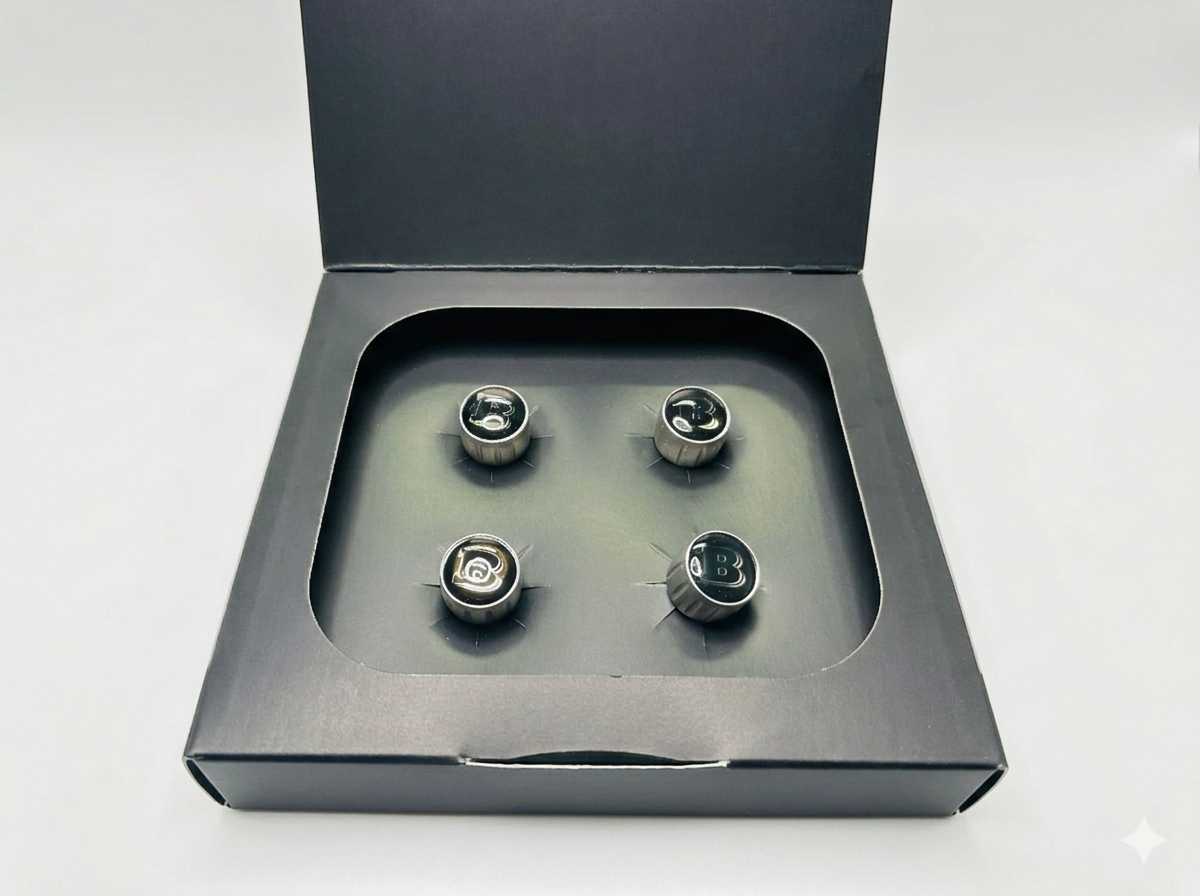 Brabus Valve Stem Caps - Genuine Set of 4 Pcs