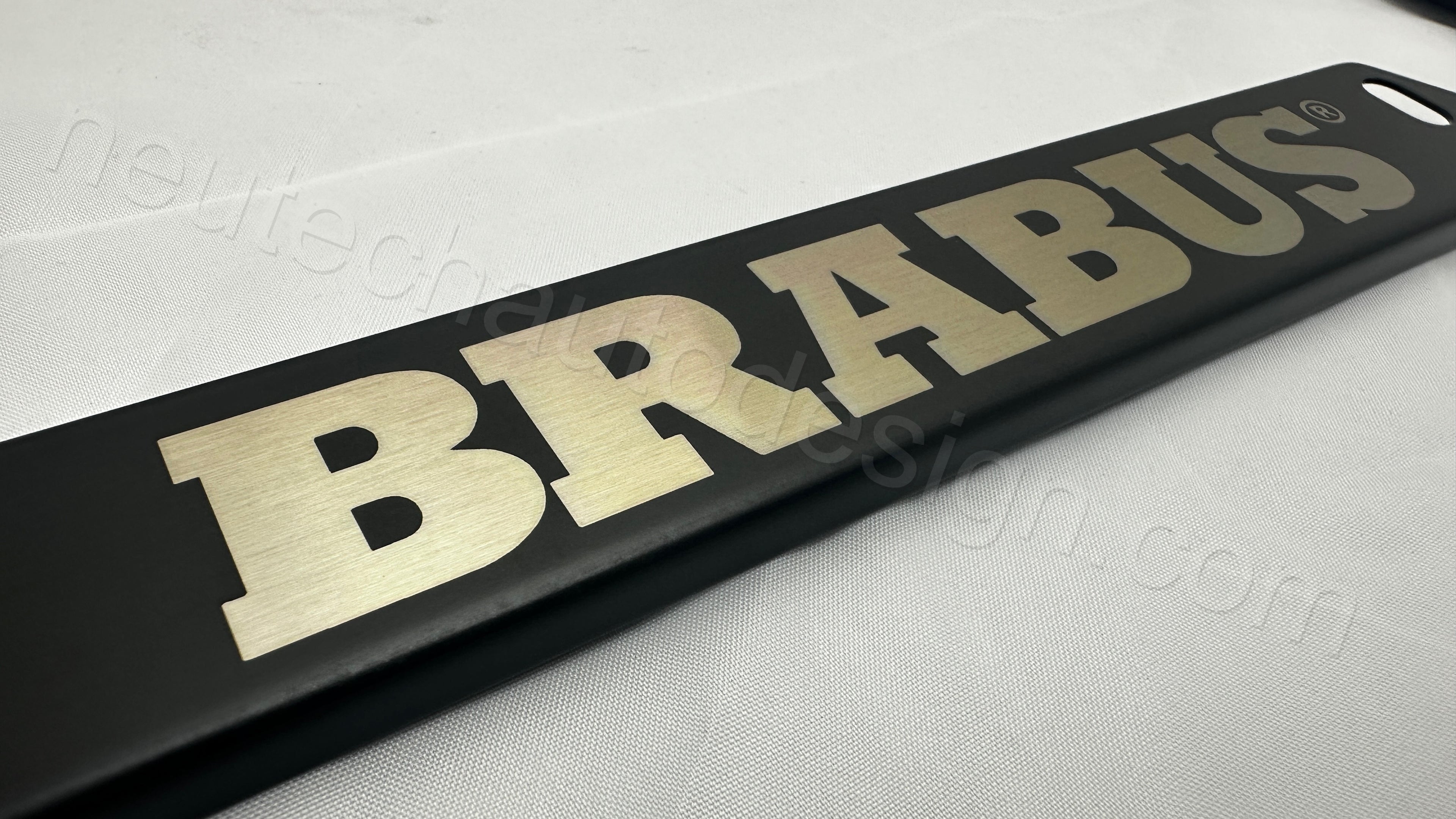 Brabus Logo License Plate Frame "Black" Genuine 2 Pcs