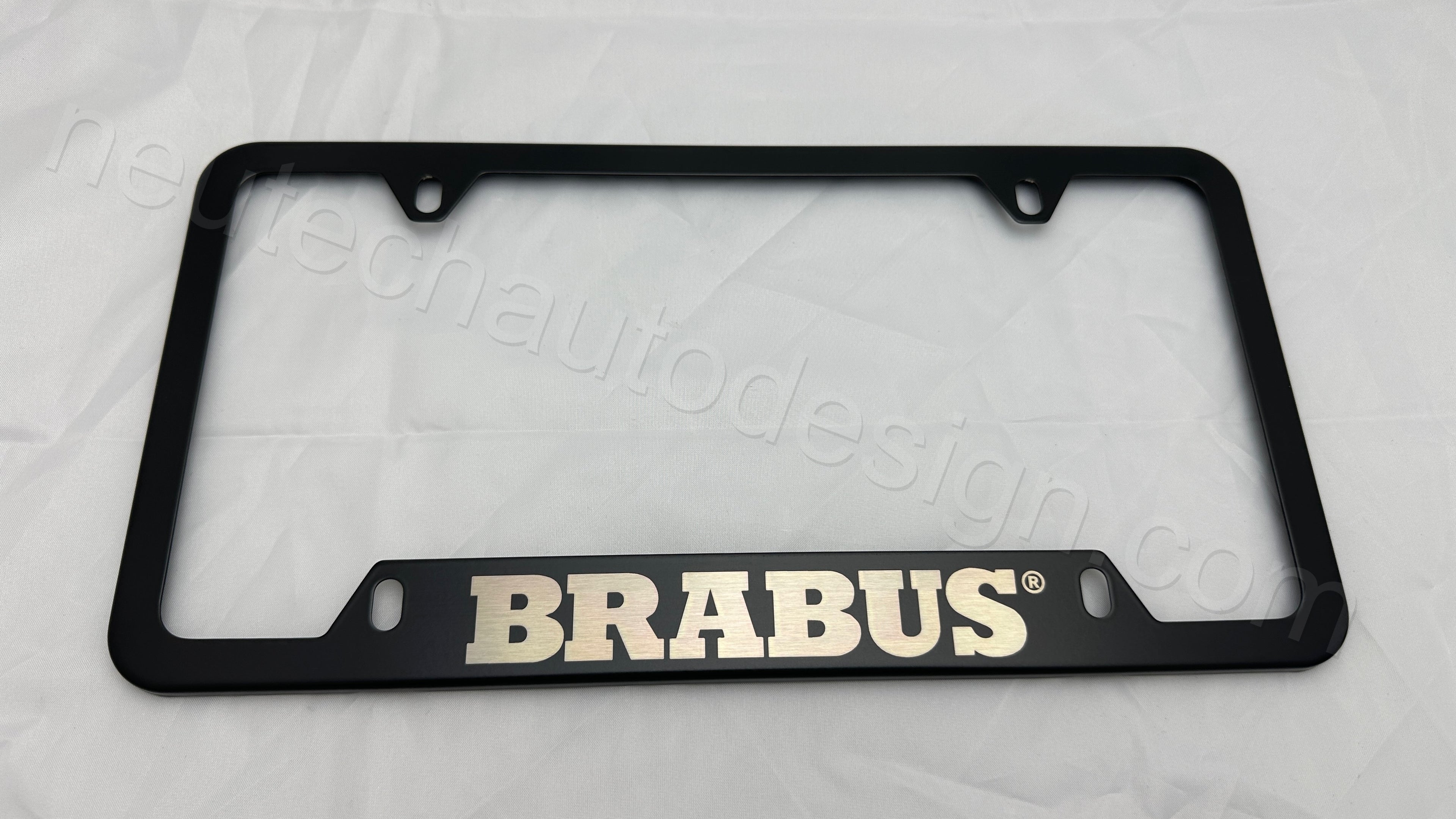 Brabus Logo License Plate Frame "Black" Genuine 2 Pcs
