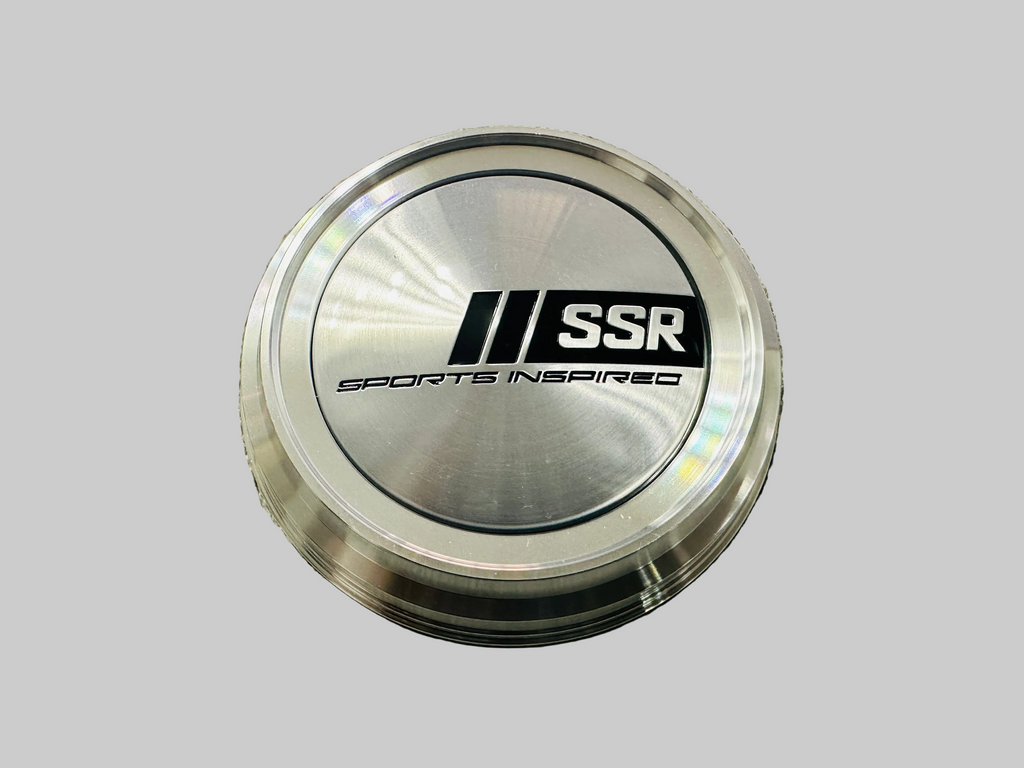 4× SSR Racing Sports Center Cap FLAT Type Low, Part #S244SI (SP4/MS3)