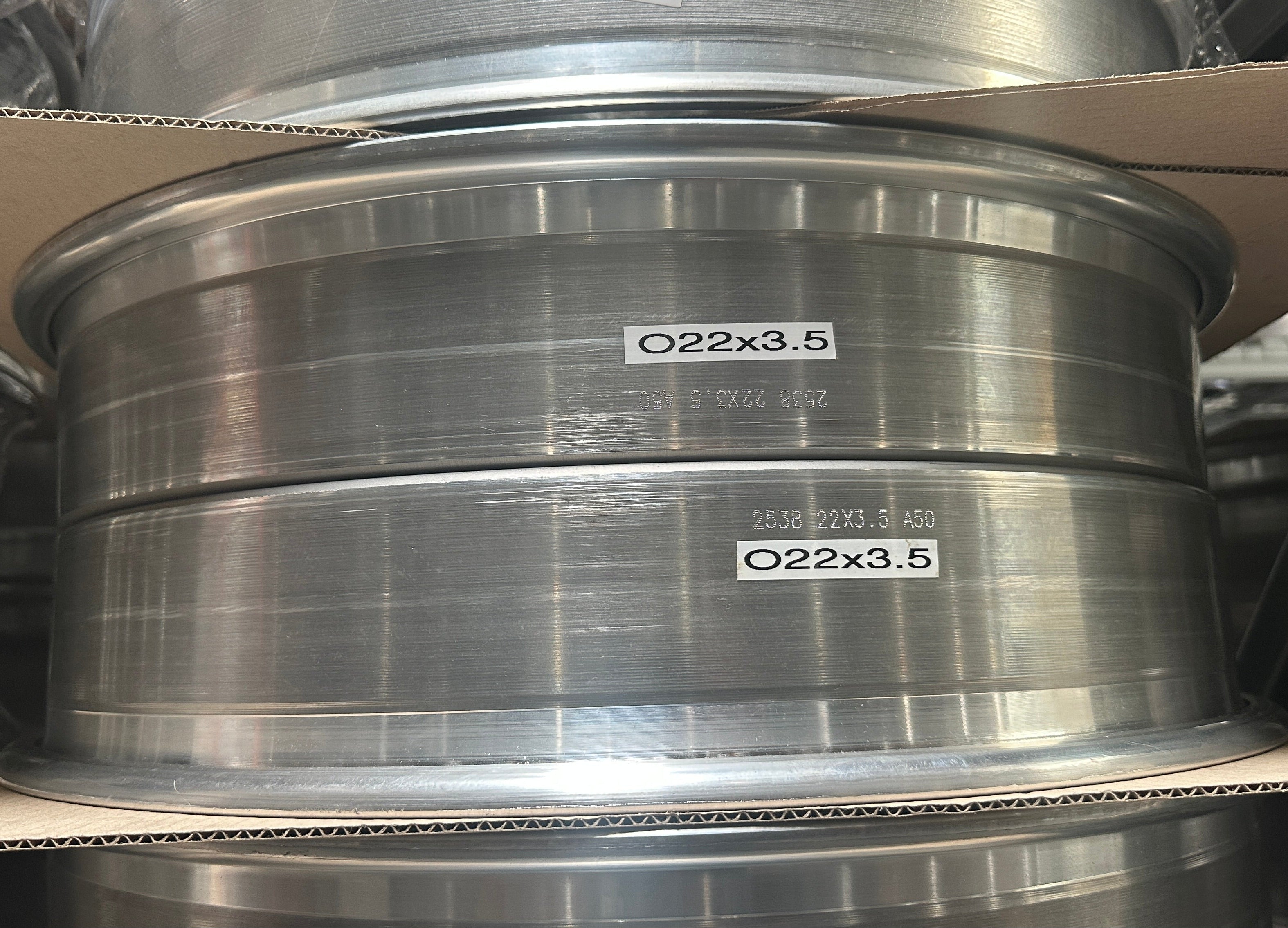 22 X 3.5”Outer reverse Lip "RAW" fits all 3pc Wheel AG,Asanti,Adv1,DBE 40 Holes
