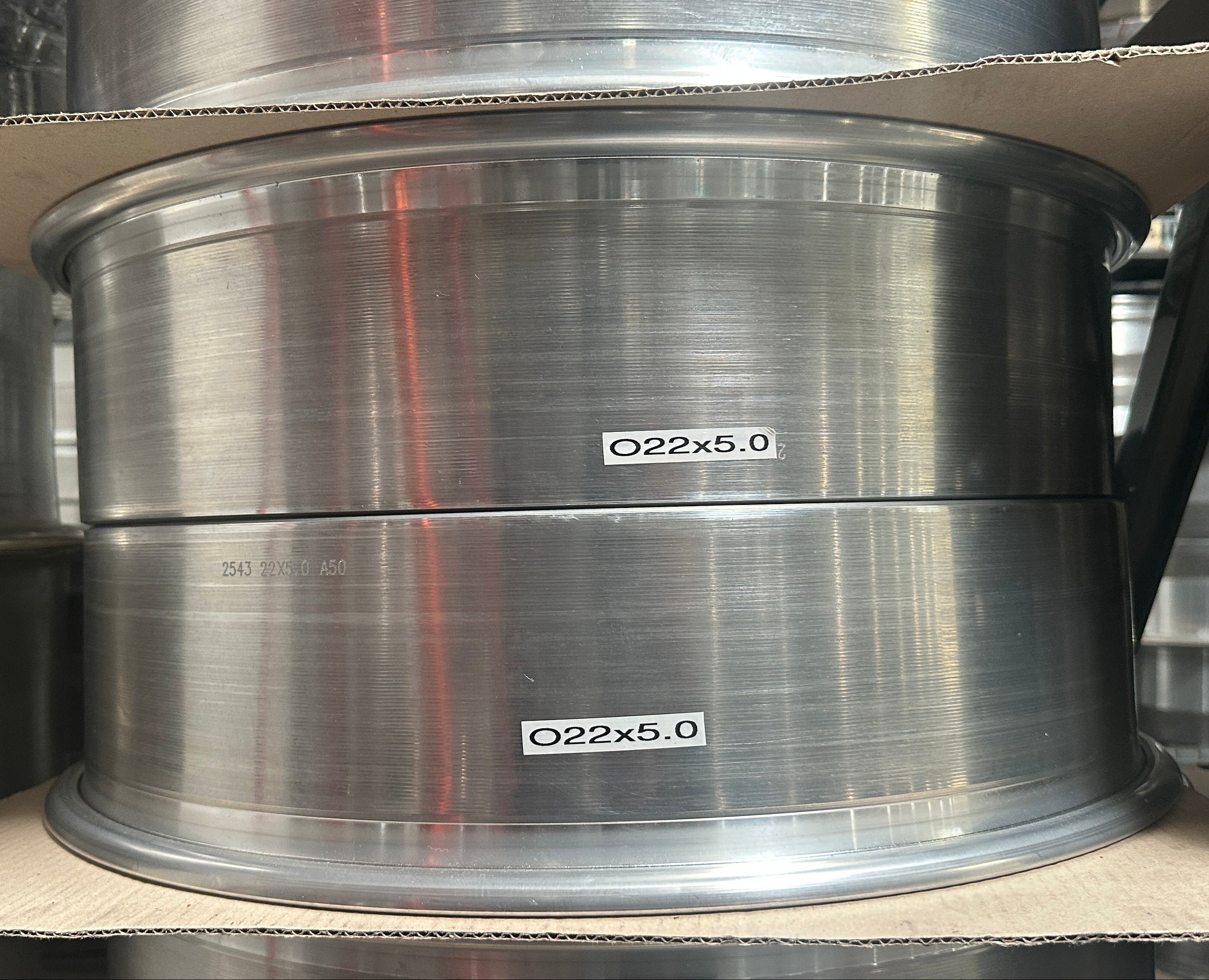 22" × 5” Outer Reverse Lip "RAW" Fits all 3pc Wheel Asanti, Adv1, Vellano. 40 Holes