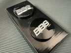 BBS 3D Center Cap (Set of 4) - 56mm - Black / Chrome 3D Logo