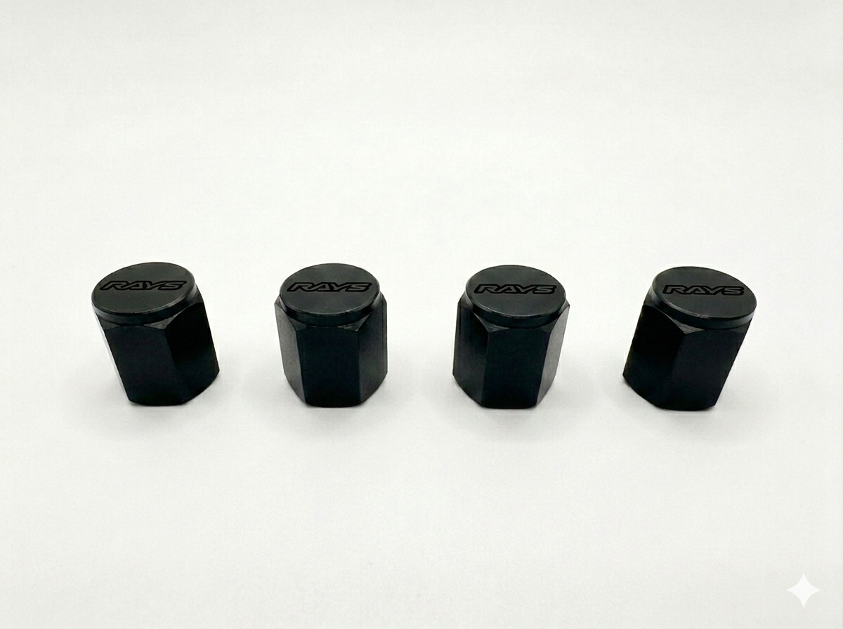 RAYS Aluminum Air Valve Cap (set of 4) Choose from: Black / Silver / Red / Blue