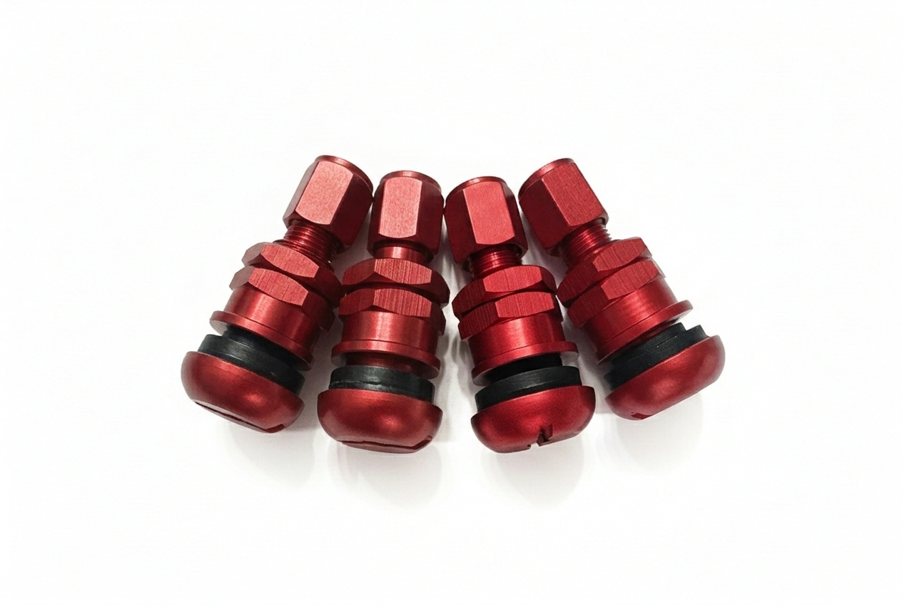 RAYS Valve Stems for TE37 (Set of 4) Choose from: Black / Silver / Red / Blue
