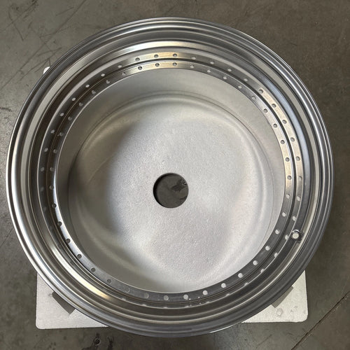 22" Step Barrel with 2.25" or 3.75" Lip Flow Form, 40 Holes US. Standard for 2-Piece Wheel, RAW or Polished
