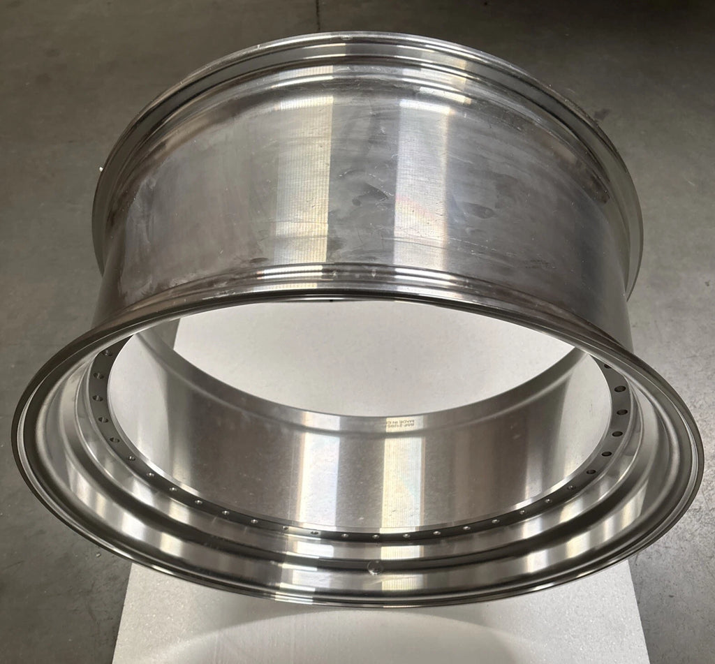 21" Step Barrel with 2.75" Lip Flow Form, 40 Holes US. Standard for 2-Piece Wheel, RAW or Polished