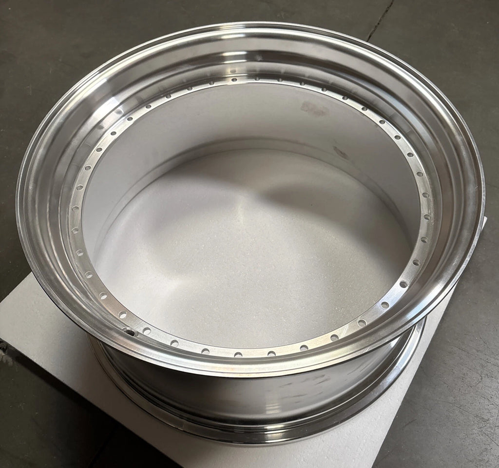 21" Step Barrel with 2.75" Lip Flow Form, 40 Holes US. Standard for 2-Piece Wheel, RAW or Polished
