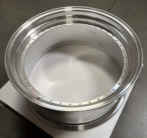 21" Step Barrel with 2.75" Lip Flow Form, 40 Holes US. Standard for 2-Piece Wheel, RAW or Polished